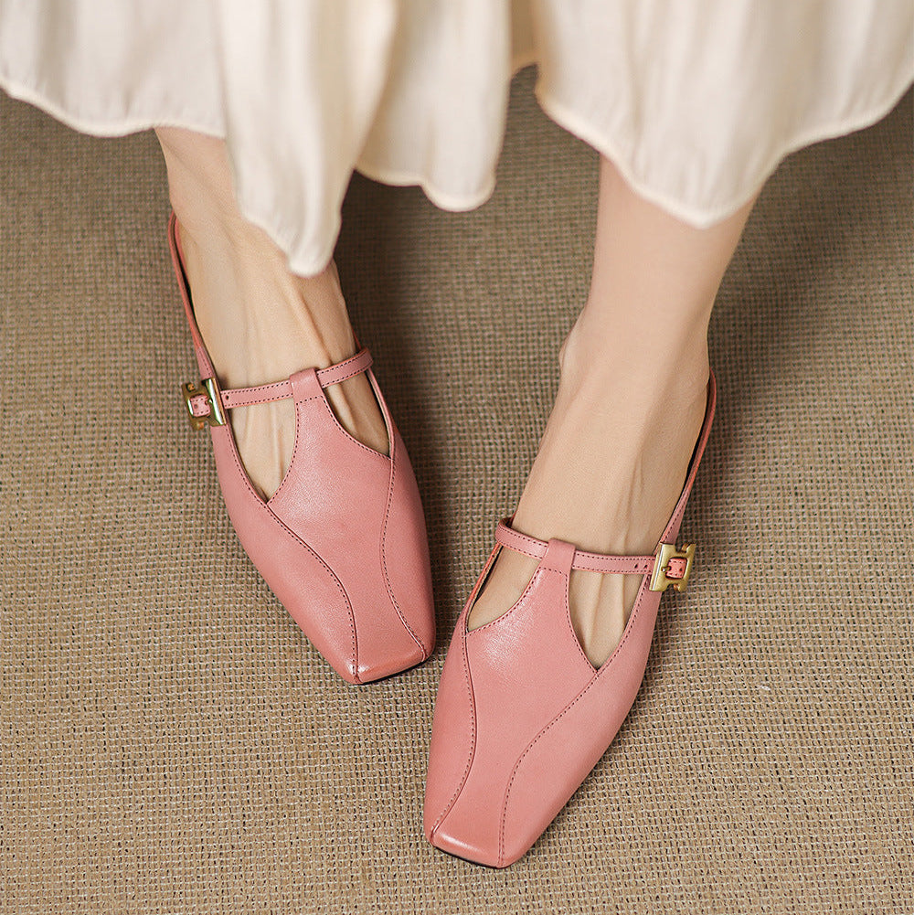 Alaya | Elegant T-Strap Mule Heels