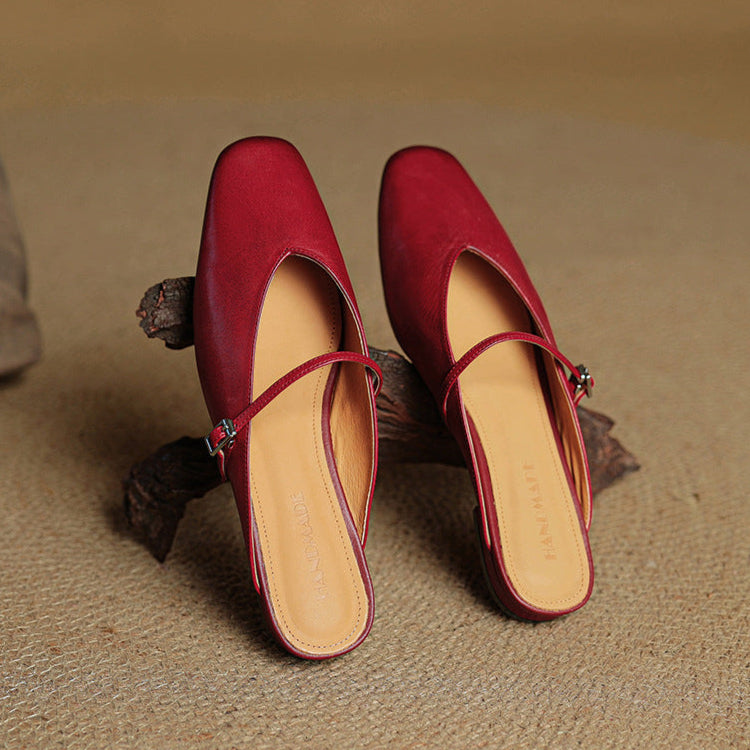 Hera | Square-Toe Mary Jane Mules