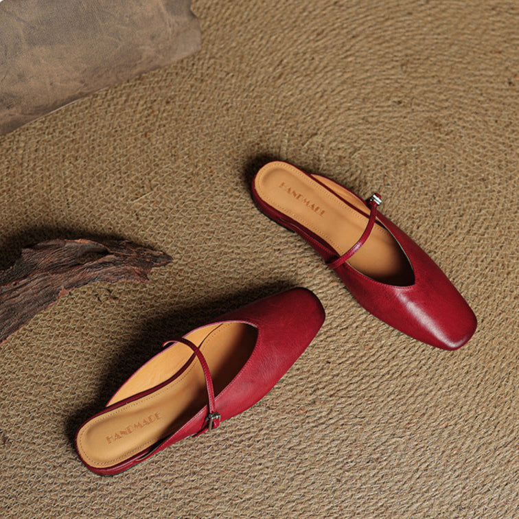 Hera | Square-Toe Mary Jane Mules
