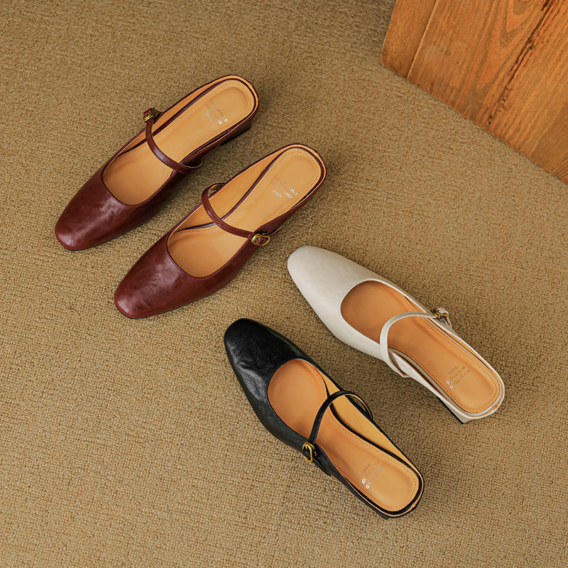 Cassy | Classic Mary Jane Mule Heels