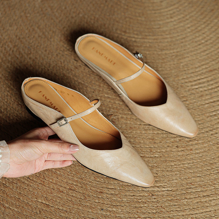 Karylle | Genuine Leather Mary Jane Mules