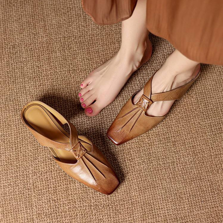 Yanna | Cutout Slip-On Mule Heels