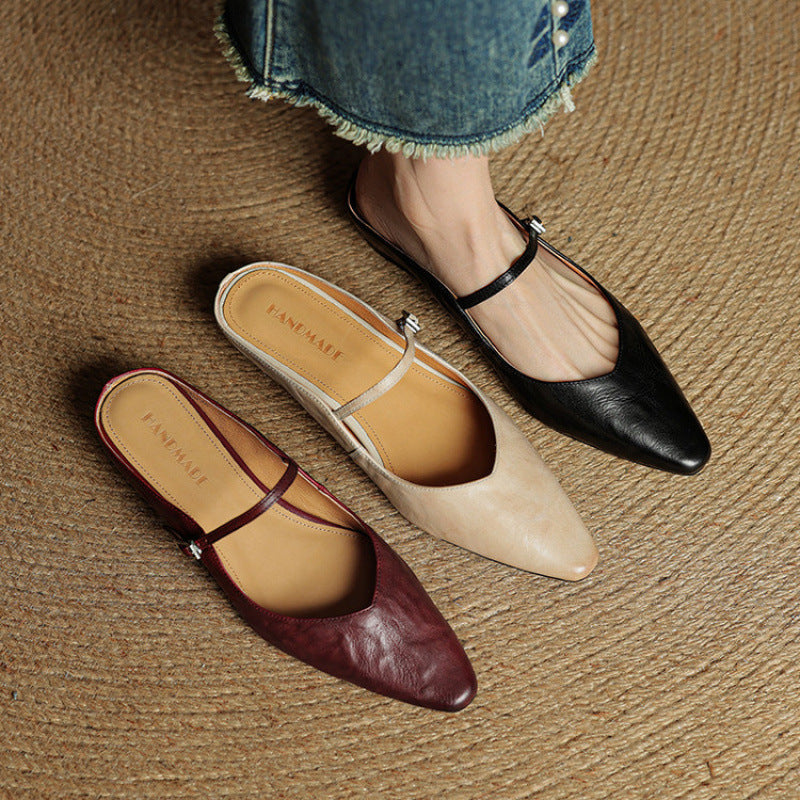 Karylle | Genuine Leather Mary Jane Mules