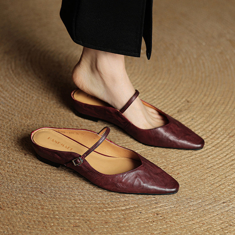 Karylle | Genuine Leather Mary Jane Mules