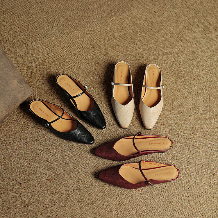 Karylle | Genuine Leather Mary Jane Mules