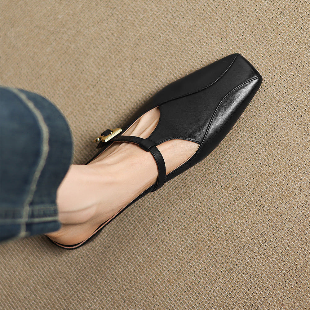 Alaya | Elegant T-Strap Mule Heels
