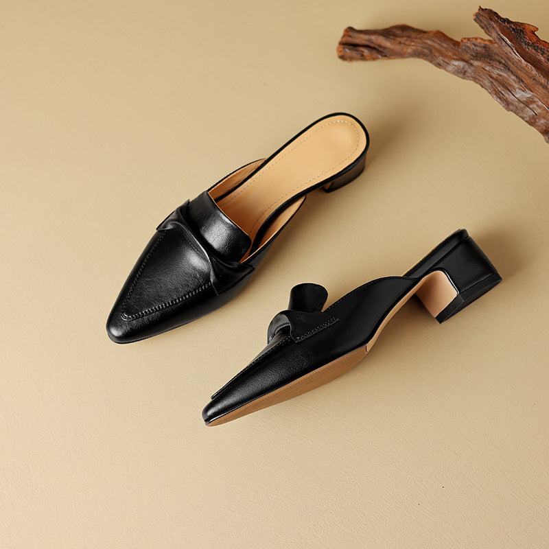 Mei | Elegant Pointed-Toe Mule Heels