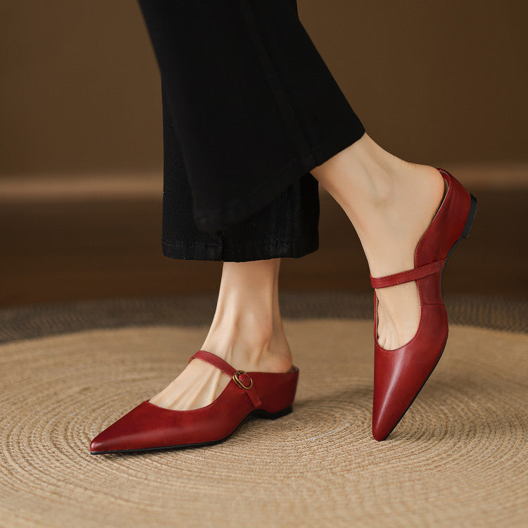 Sienna | Elegant Pointed-Toe Mule Heels