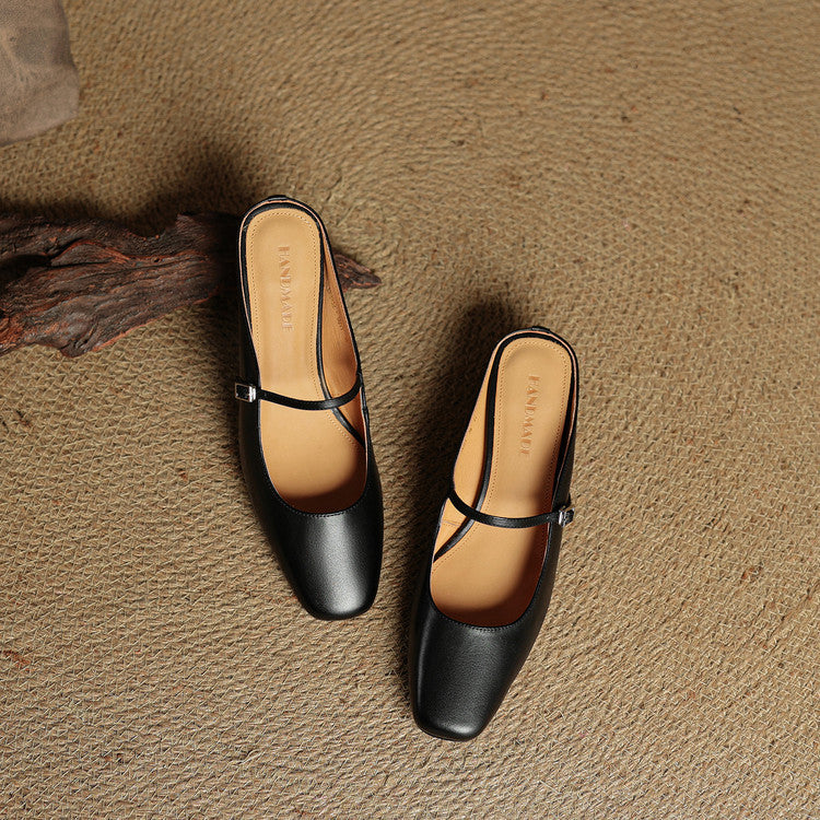 Luna | Classic Mary Jane Mule Heels