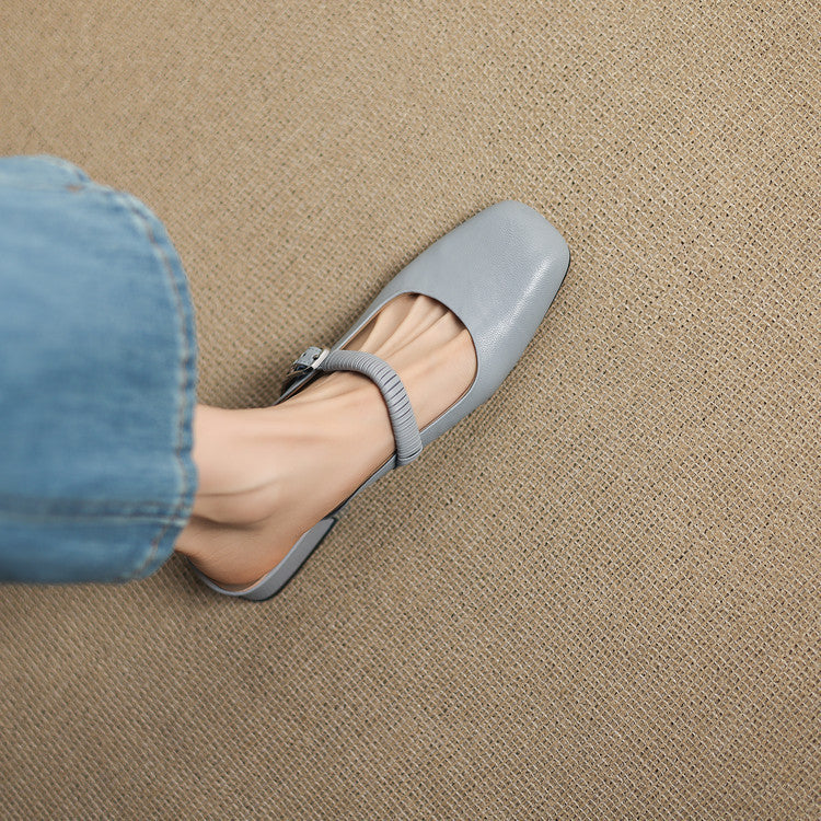 Salie | Mary Jane Block Heel Mules
