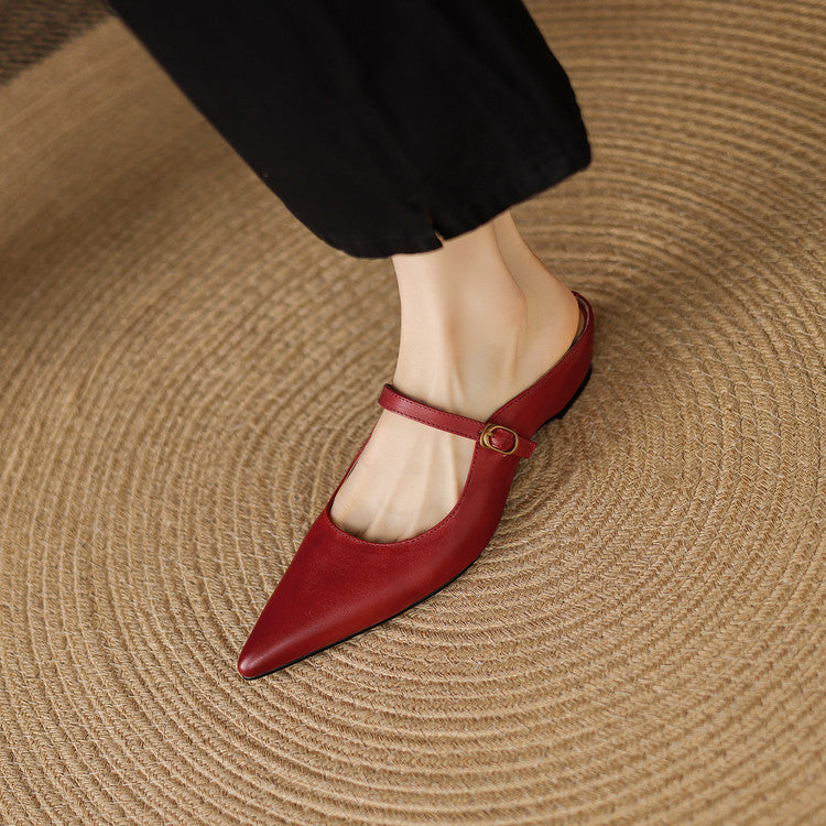 Sienna | Elegant Pointed-Toe Mule Heels