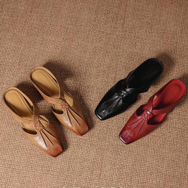 Yanna | Cutout Slip-On Mule Heels