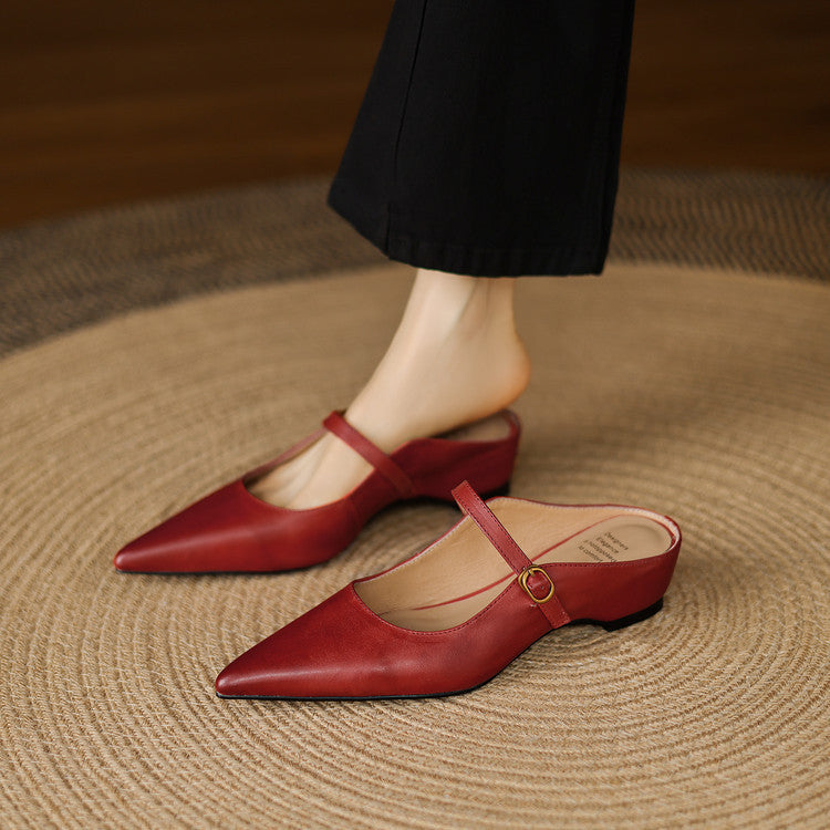 Sienna | Elegant Pointed-Toe Mule Heels