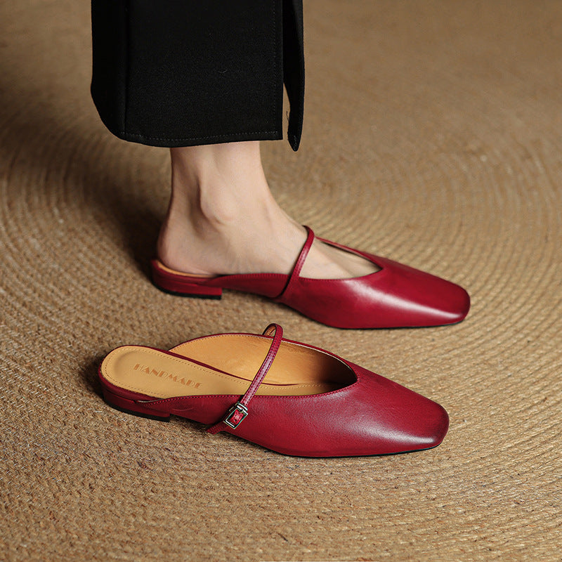 Hera | Square-Toe Mary Jane Mules