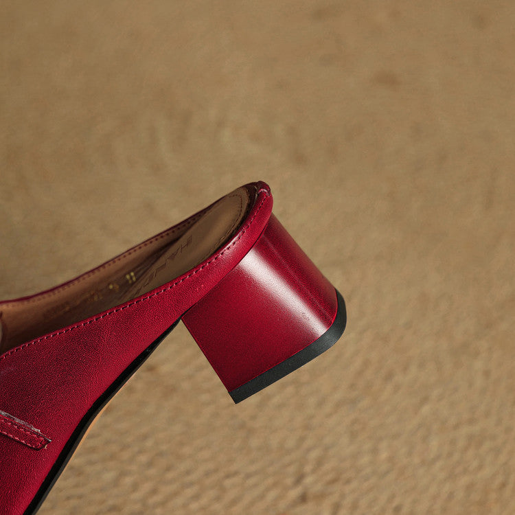 Luna | Classic Mary Jane Mule Heels
