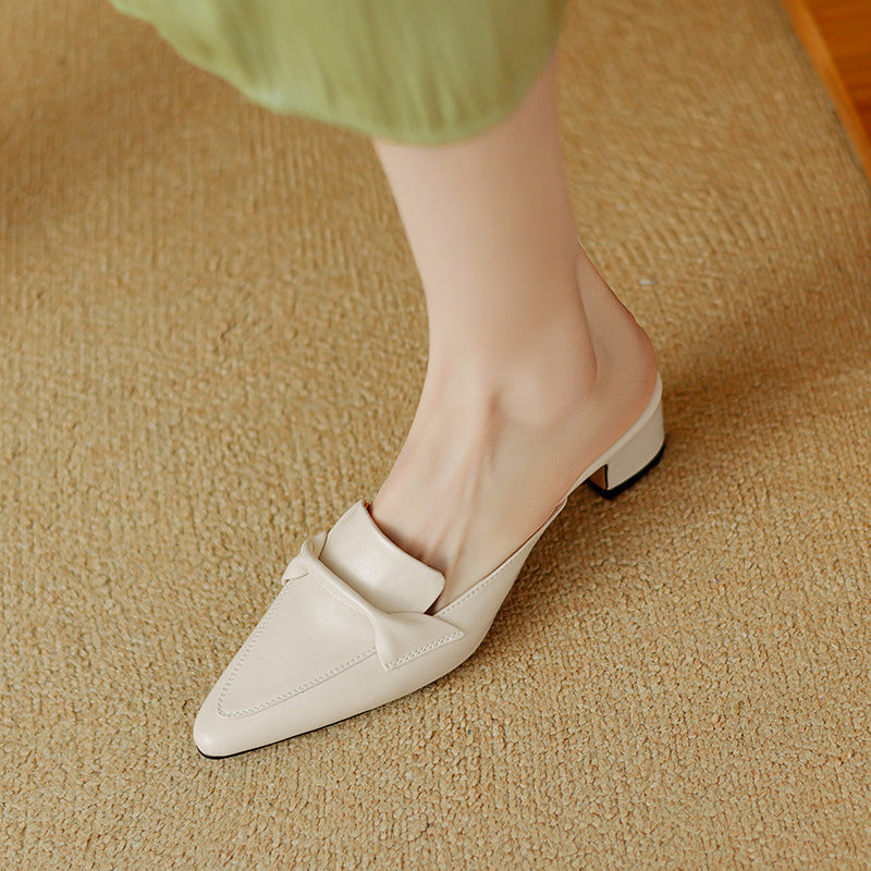Mei | Elegant Pointed-Toe Mule Heels