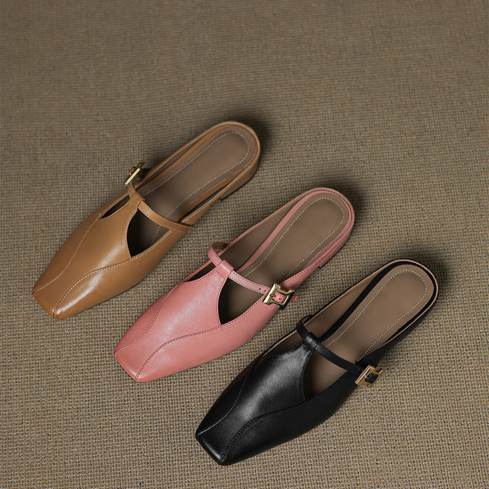 Alaya | Elegant T-Strap Mule Heels