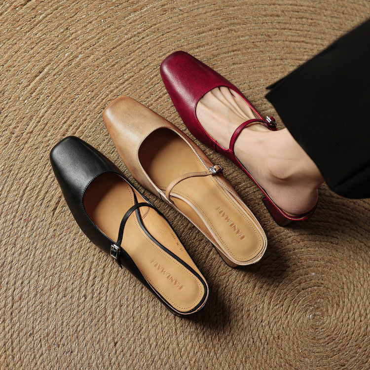 Luna | Classic Mary Jane Mule Heels