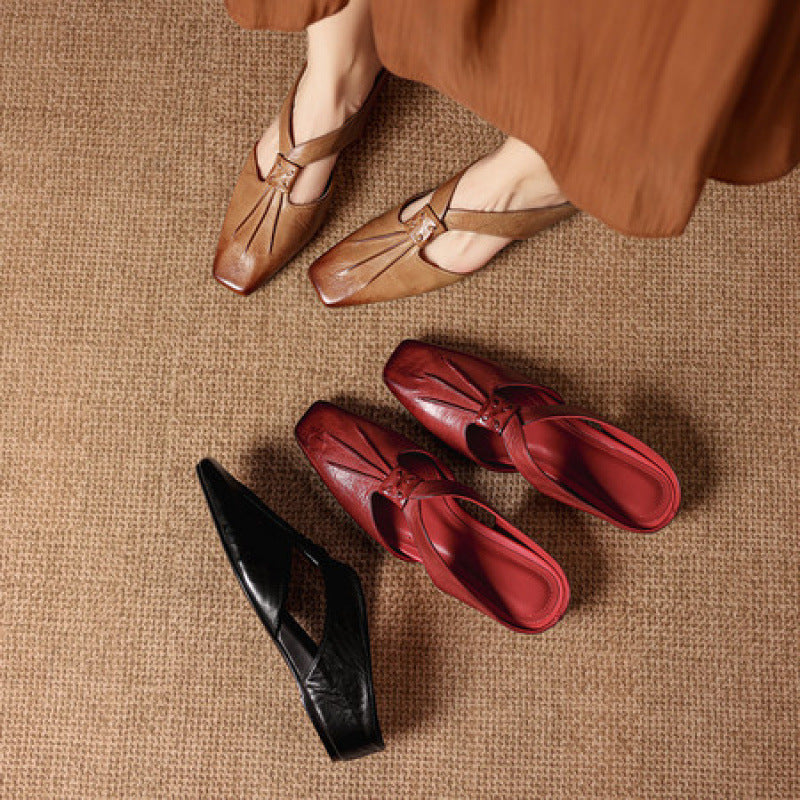 Yanna | Cutout Slip-On Mule Heels