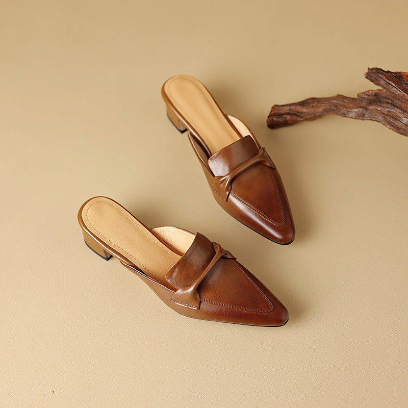 Mei | Elegant Pointed-Toe Mule Heels