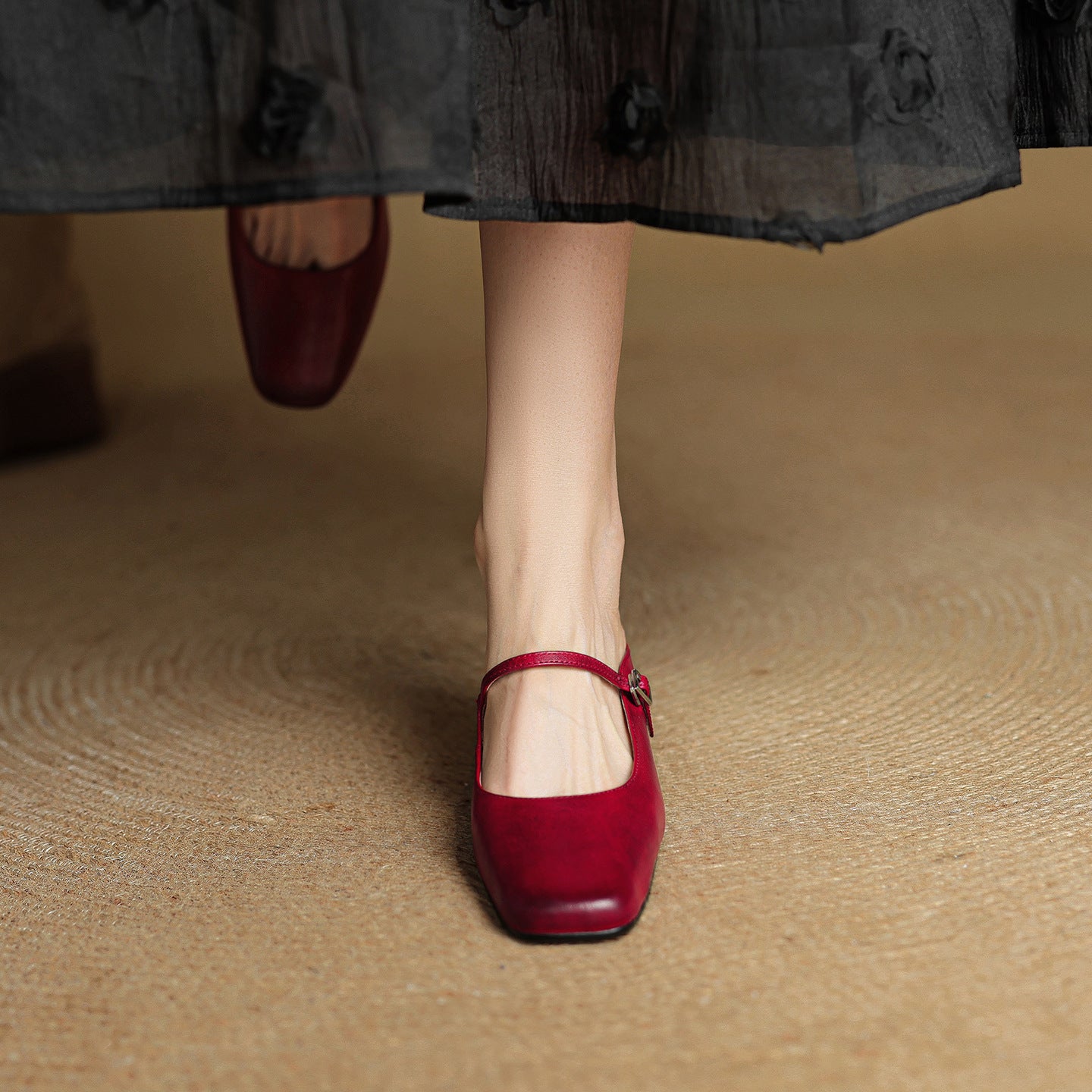 Luna | Classic Mary Jane Mule Heels