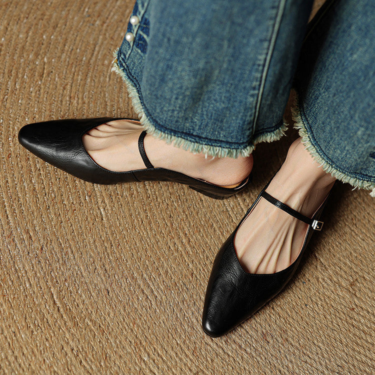 Karylle | Genuine Leather Mary Jane Mules