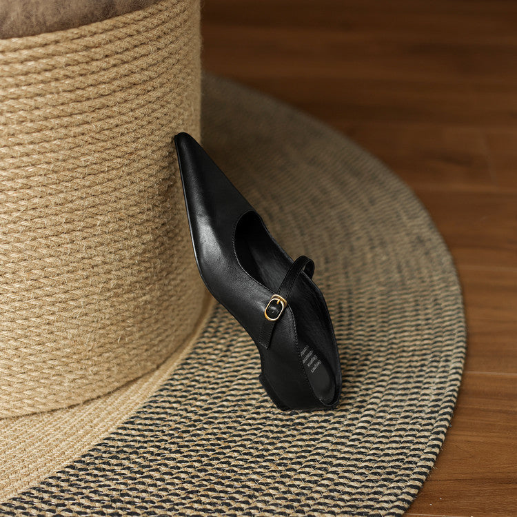 Sienna | Elegant Pointed-Toe Mule Heels