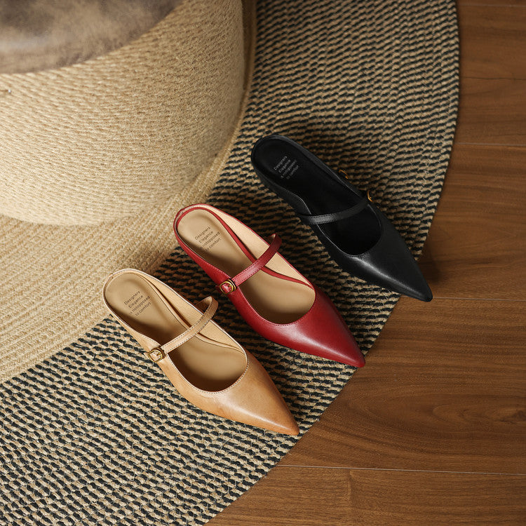 Sienna | Elegant Pointed-Toe Mule Heels
