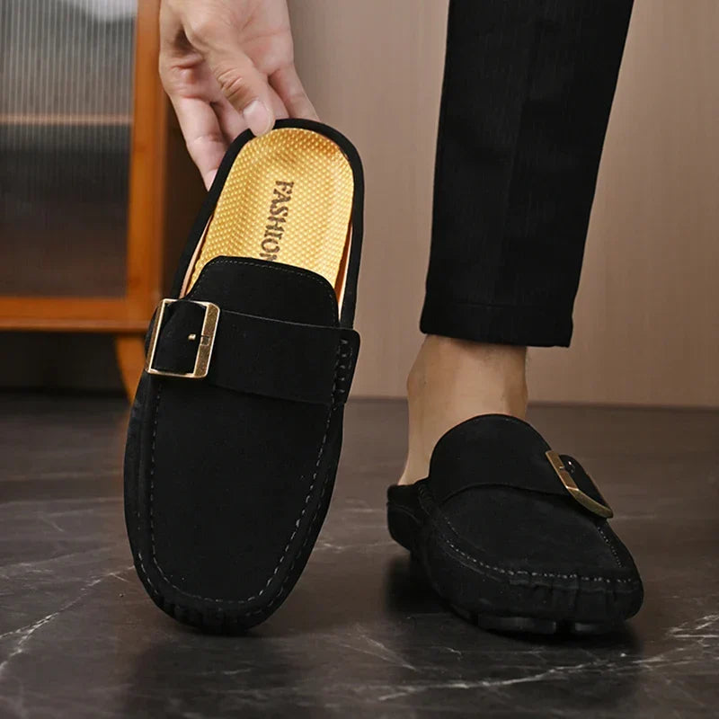 Abby | Classic Buckled Mule Loafers
