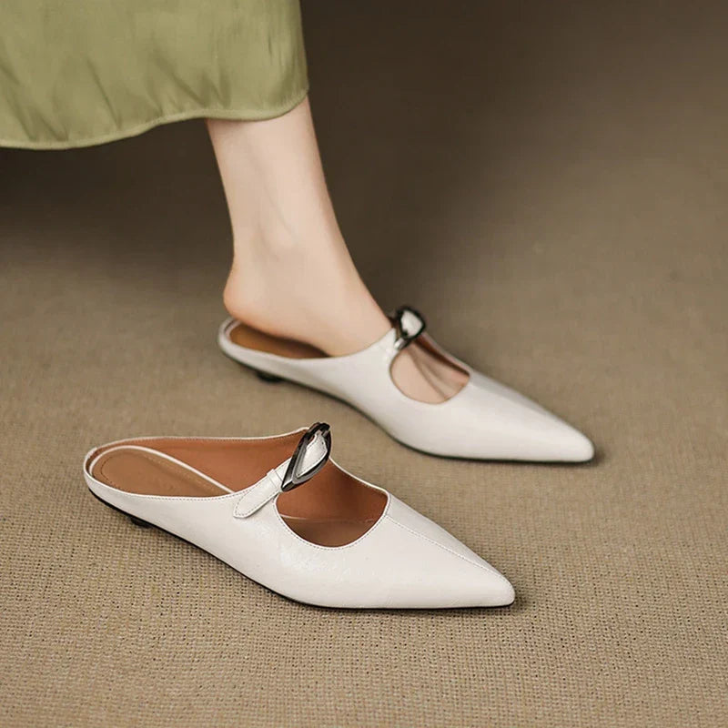 Adore | Pointed-Toe Buckle Mules
