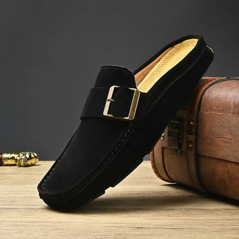 Abby | Classic Buckled Mule Loafers