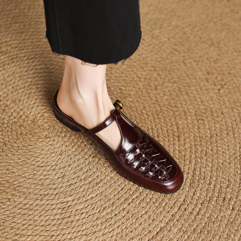 Margie | Woven Mary Jane Mules