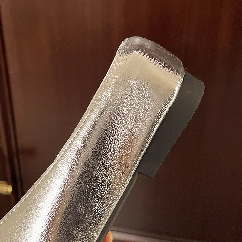 Missia | Metallic Leather Mules