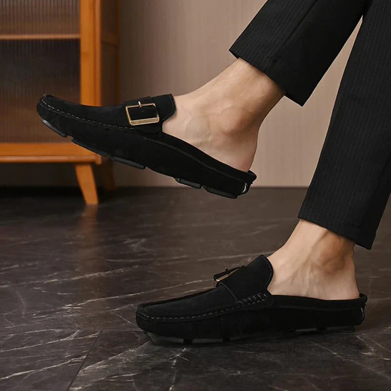 Abby | Classic Buckled Mule Loafers
