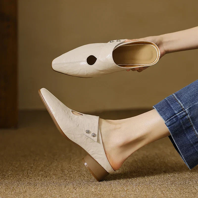 Sofia | Cutout Pointed-Toe Mules