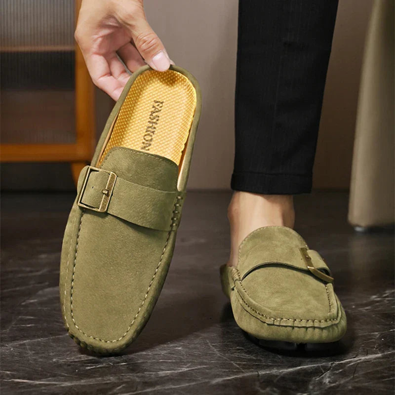 Abby | Classic Buckled Mule Loafers