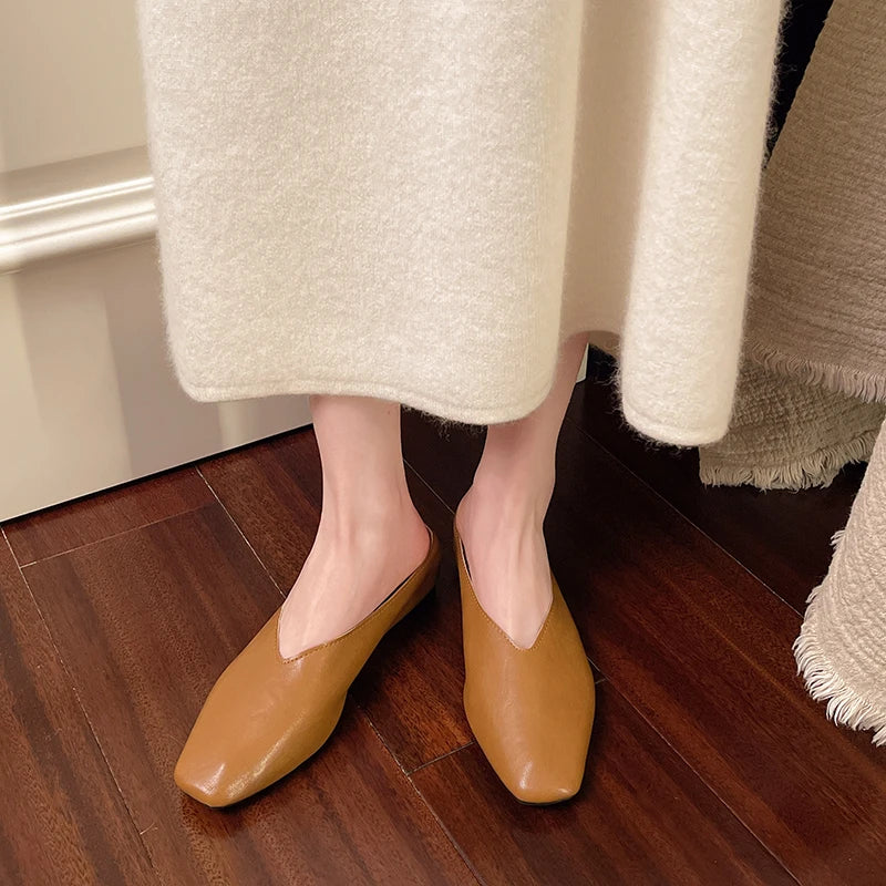 Missia | Metallic Leather Mules