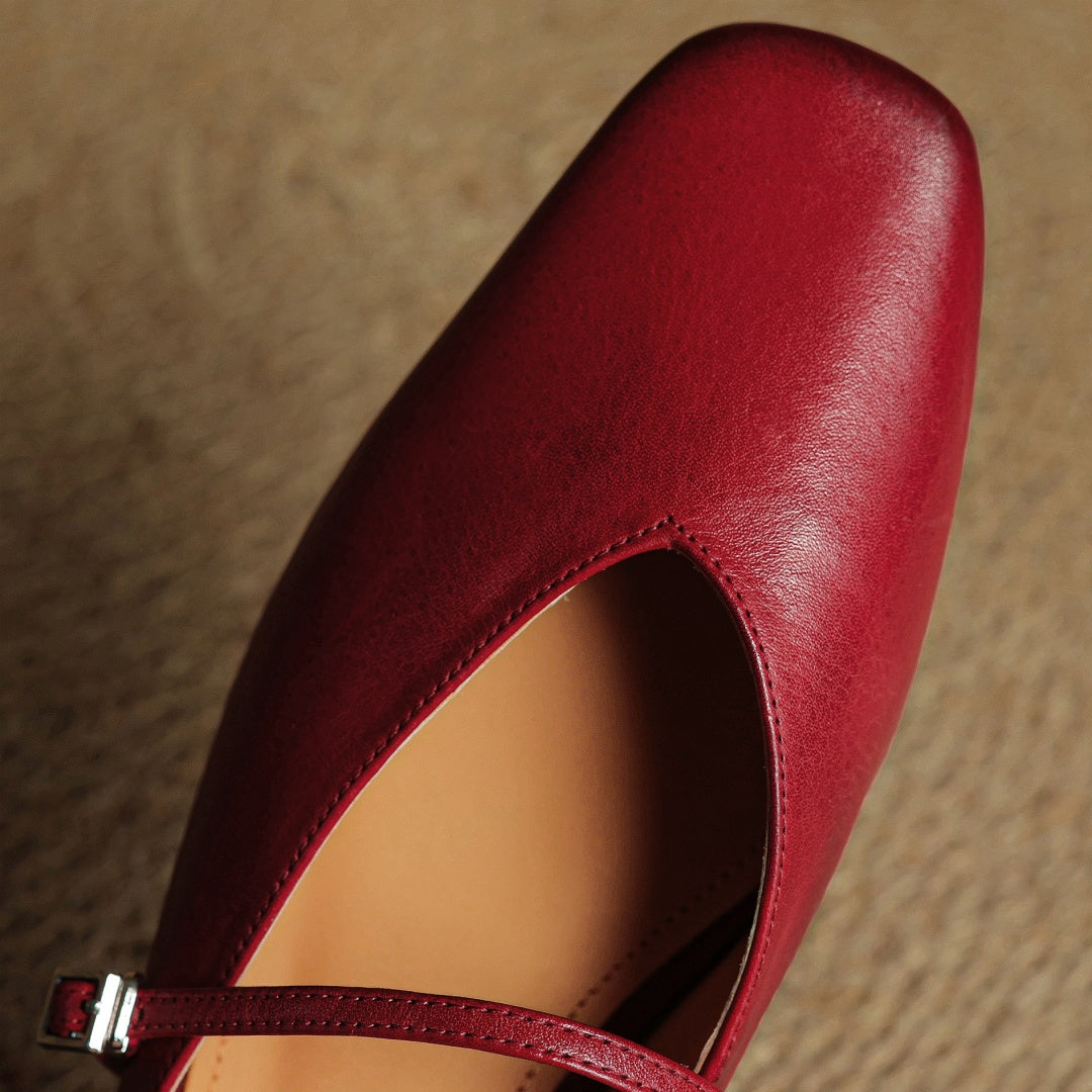 Hera | Square-Toe Mary Jane Mules