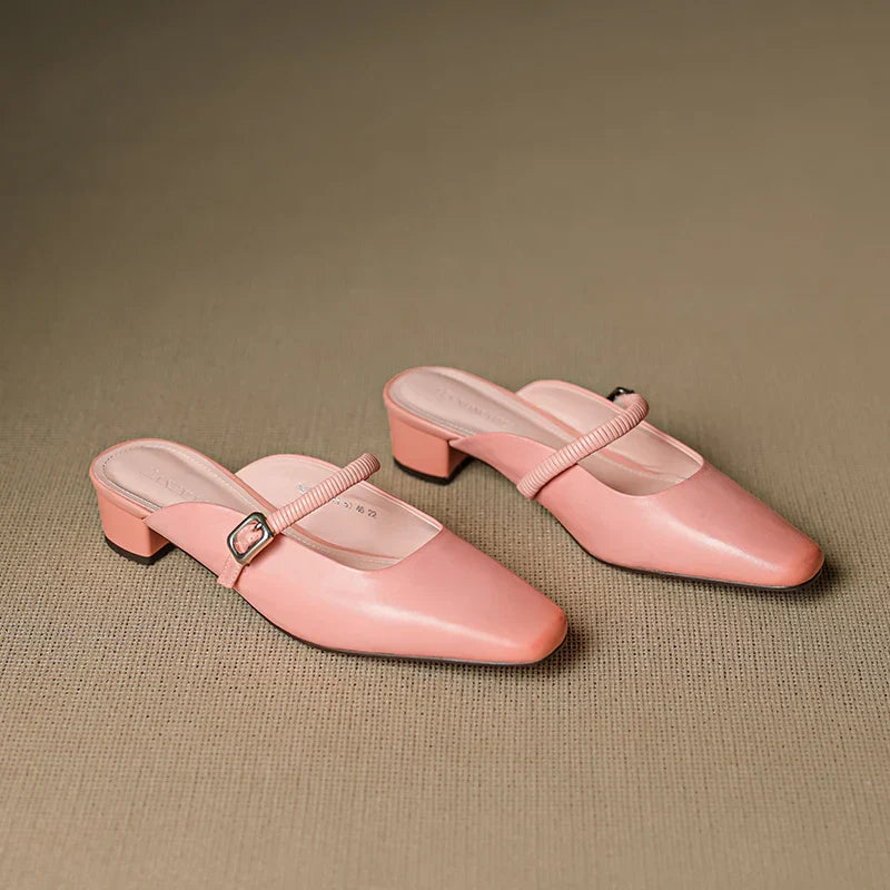 Alba | Mary Jane Block Heel Mules