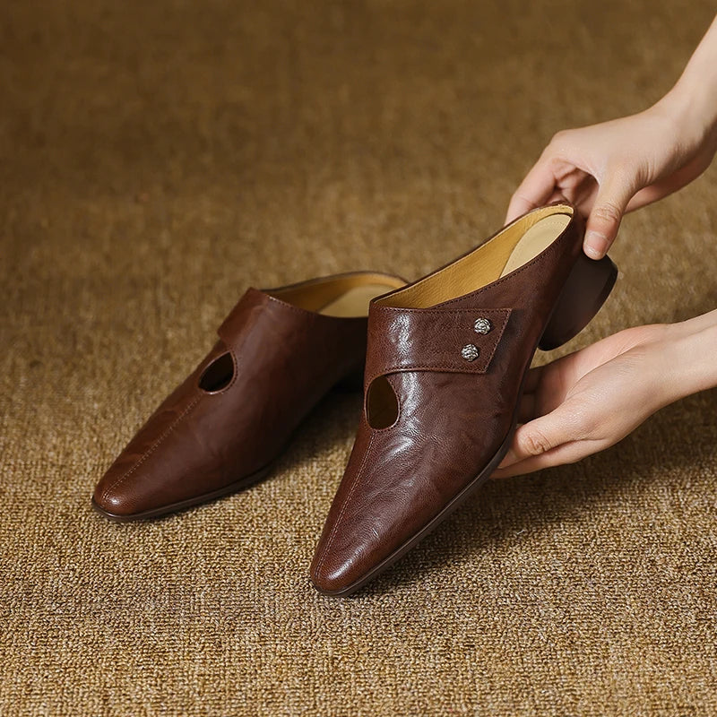 Sofia | Cutout Pointed-Toe Mules