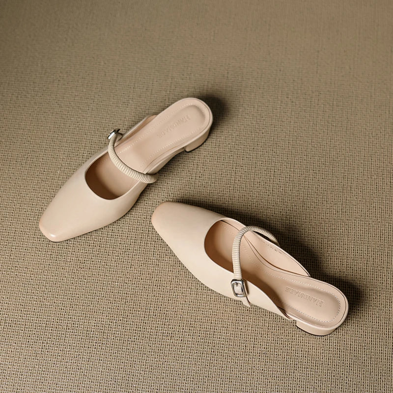 Alba | Mary Jane Block Heel Mules