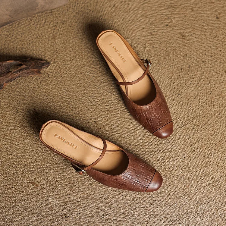 Iza | Classic Mary Jane Mule Heels