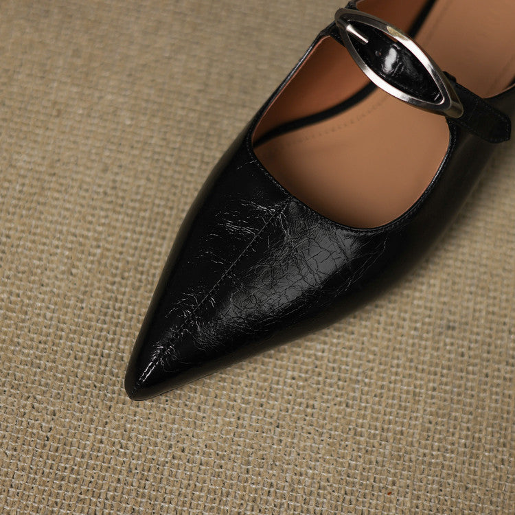 Adore | Pointed-Toe Buckle Mules