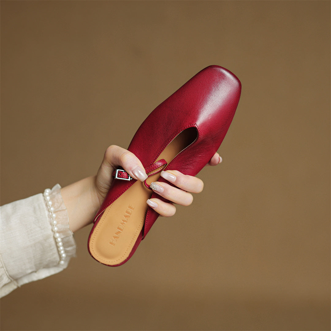 Hera | Square-Toe Mary Jane Mules