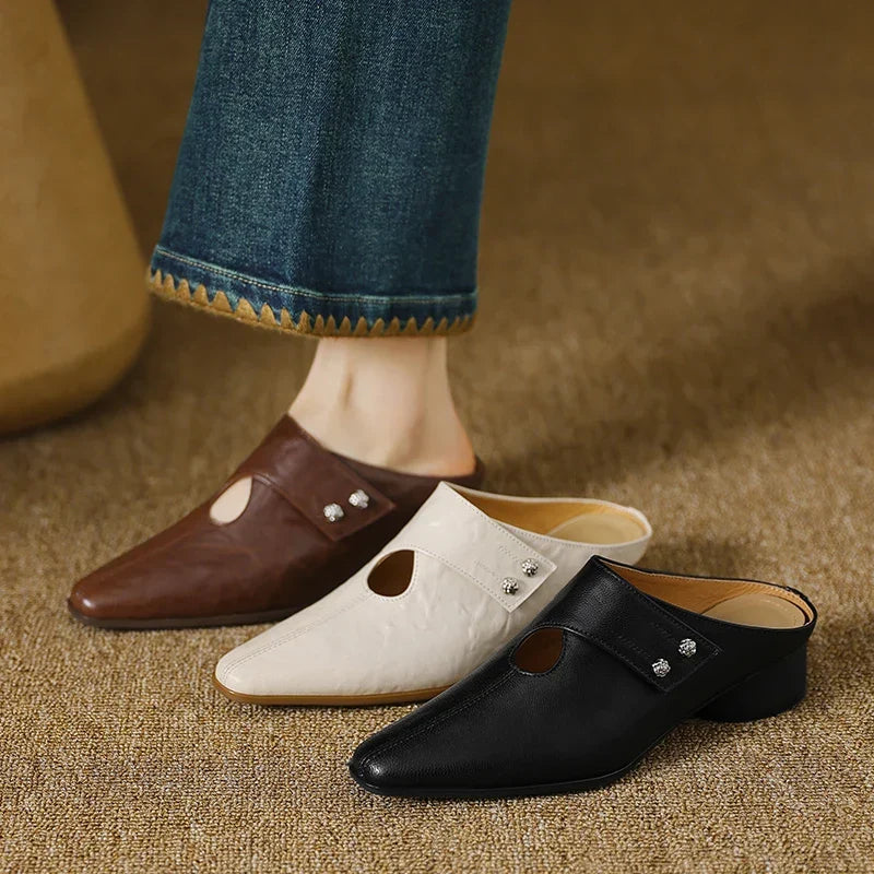 Sofia | Cutout Pointed-Toe Mules