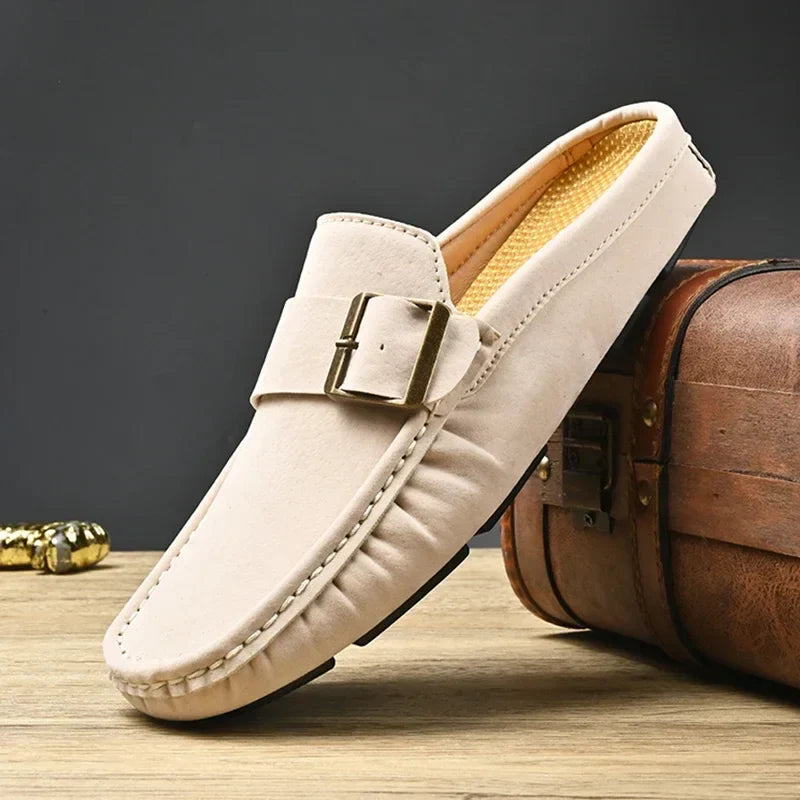 Abby | Classic Buckled Mule Loafers