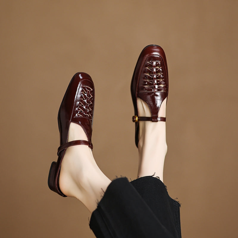 Margie | Woven Mary Jane Mules