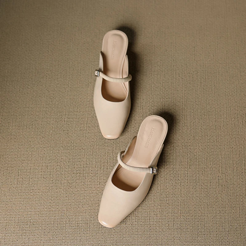 Alba | Mary Jane Block Heel Mules