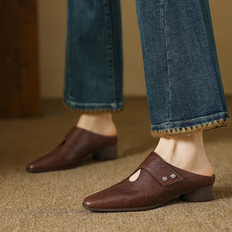 Sofia | Cutout Pointed-Toe Mules