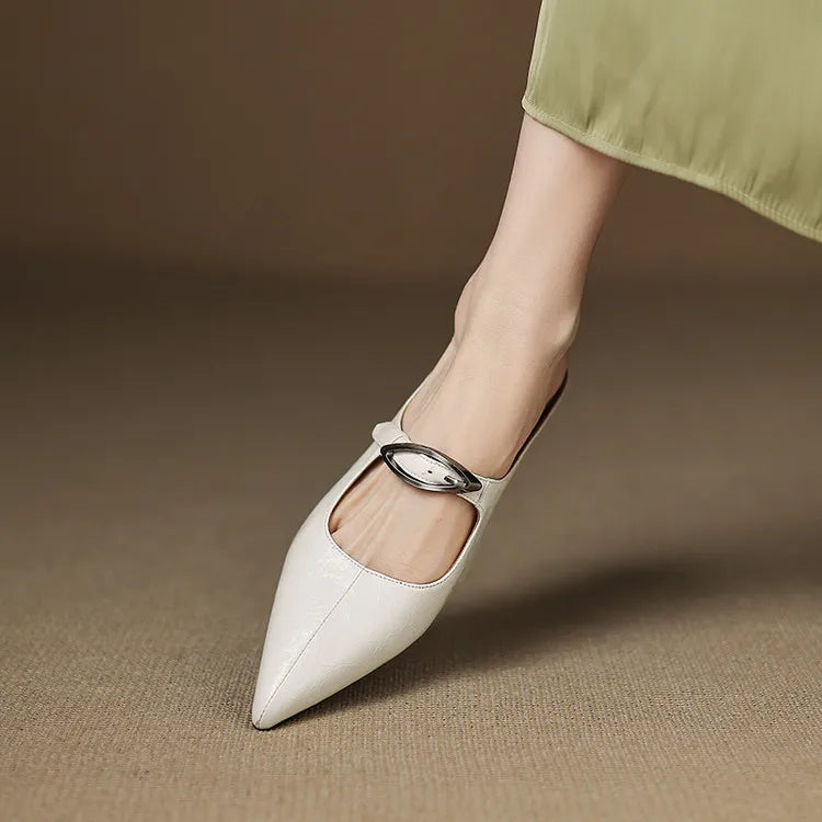 Adore | Pointed-Toe Buckle Mules